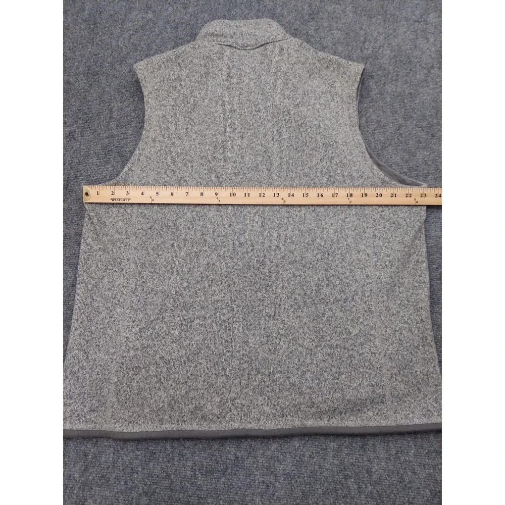 Patagonia Better Sweater Vest Mens XL Full Zip Tech Pockets Heathered Gray Mock - Picture 8 of 10
